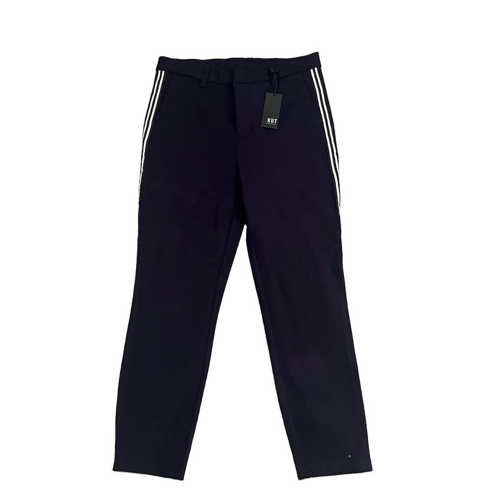 Kut from the Kloth Sawyer Striped Pants Stretch Tuxedo Pants Size 6 Blue White